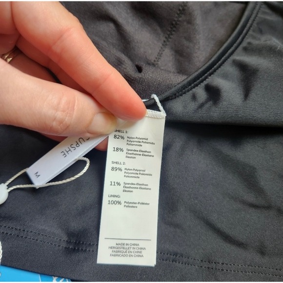 NWT Black Cupshe Forest Adventure One Shoulder Mesh One Piece Swimsuit Medium - Picture 5 of 7